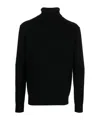 Dondup Man Turtleneck Midnight Blue Size 40 Wool In Black