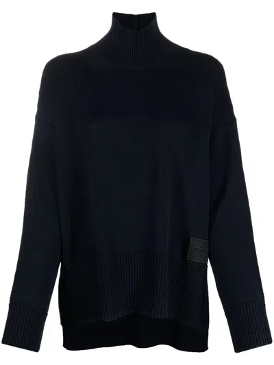 Dondup Gestrickter Rollkragenpullover In Blau
