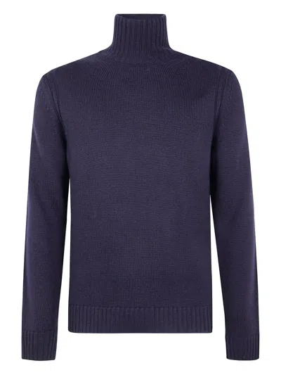 Dondup Dolcevita Turtle Neck Sweater In Blue