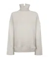 Dondup Roll-neck Wool-cashmere Jumper In White