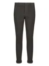 Dondup Roll-up Cuff Chino Trousers In Black