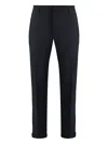 Dondup Roll-up Cuffs Tailored Trousers In Black