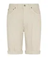 Dondup Rolled Cuff Shorts In Neutral