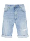 Dondup Denim Bermuda Shorts In Blue