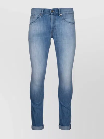Dondup Rolled Cuffs Five-pocket Trousers In Blue