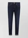 Dondup Rolled Cuffs Five-pocket Trousers With Contrast Stitching