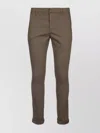 Dondup Rolled Cuffs Trousers Featuring Pockets In Brown