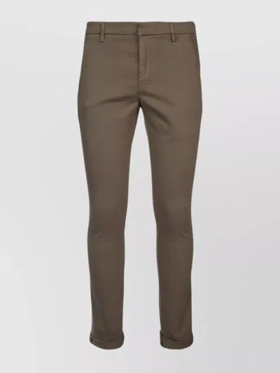 Dondup Rolled Cuffs Trousers Featuring Pockets In Brown