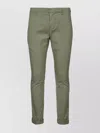 Dondup Rolled Cuffs Trousers Pockets In Green