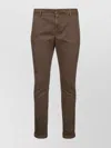 Dondup Rolled Cuffs Trousers Side Back Pockets In Brown