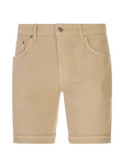 Dondup Rolled-hem Bermuda Shorts In Brown