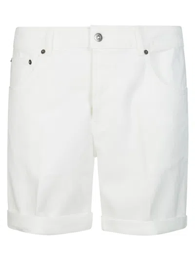 Dondup Rolled-hem Shorts In White