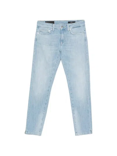 Dondup Blue Slim Mid Rise Jeans