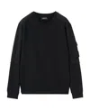 Dondup Round Collar Long Sleeve Sweater In Black