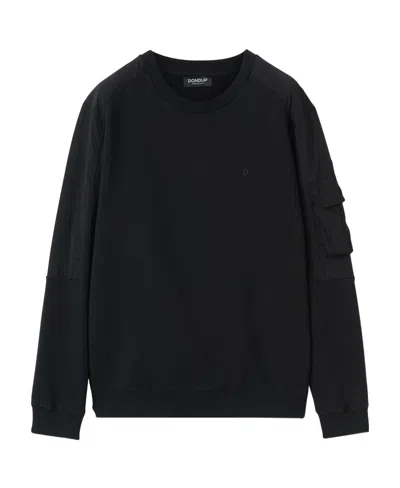 Dondup Round Collar Long Sleeve Sweater In Black