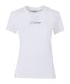 Dondup Embroidered Crew-neck T-shirt In White