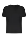 Dondup Logo-embroidery Crew Neck T-shirt In Black