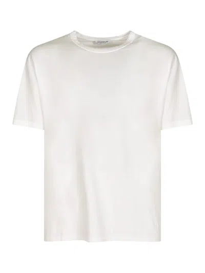 Dondup Round Neck Plain T-shirt In White