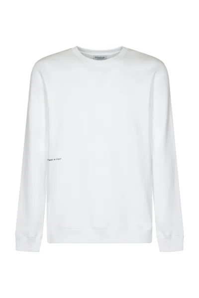 Dondup Round Neck Rib Trim Sweatshirt In Neutral