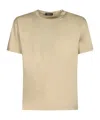 Dondup Round Neck Short Sleeve T-shirt In Neutral