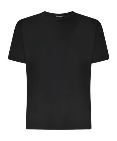 Dondup Round Neck Short Sleeve T-shirt In Black