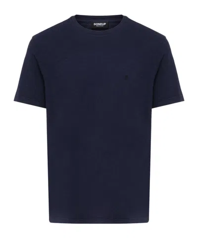 Dondup Round Neck Short Sleeve T-shirt In Black