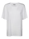 Dondup Basic Round Neck Short Sleeve Top In 白色