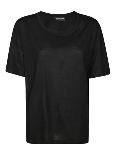 Dondup Round-neck T-shirt In Black