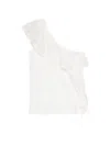Dondup Ruffled One-shoulder Top In White