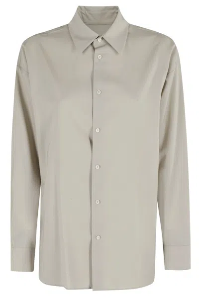 DONDUP SAGE LONG-SLEEVED SHIRT WITH CLASSIC COLLAR