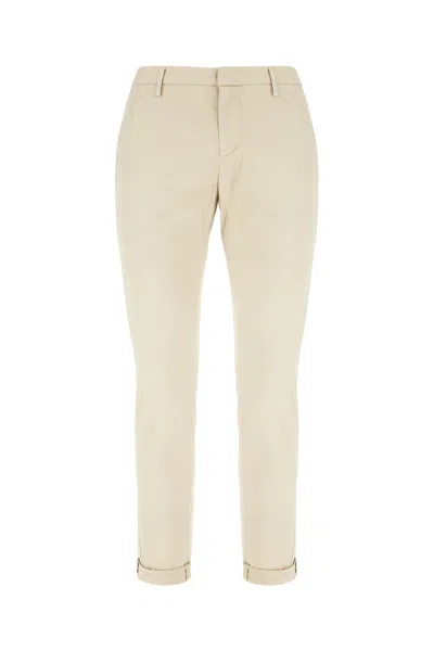 Dondup Sand Stretch Cotton Chino Pants In Lievito