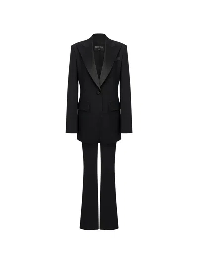 Dondup Satin-lapel Tailored Suit In Black