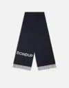 Dondup Man Scarf Midnight Blue Size - Virgin Wool In Blue