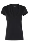 Dondup V-neck T-shirt In Nero
