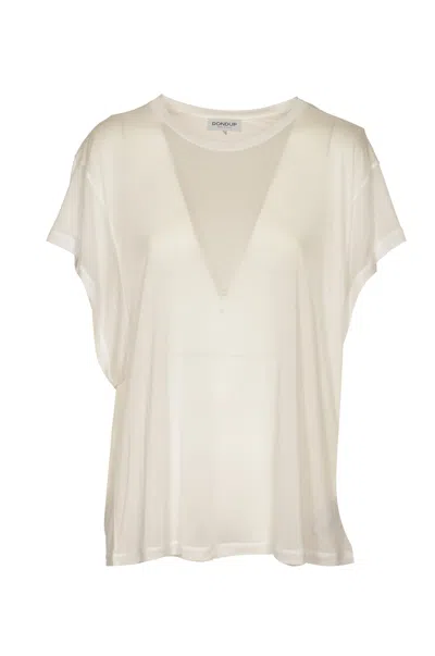 Dondup See Through Plain T-shirt T-shirt In Bianco