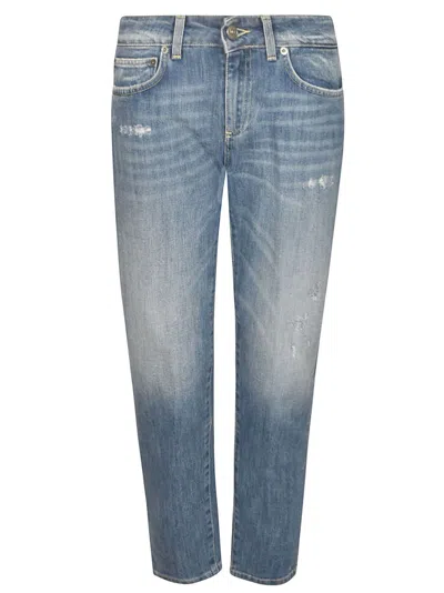 Dondup Semi Distressed Jeans In 800
