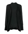 Dondup Sheer Bat Sleeves Blouse In Black