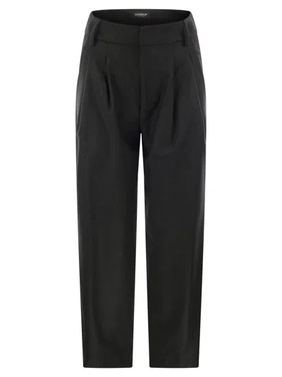 DONDUP DONDUP SHERYL LOOSE FLANNEL TROUSERS