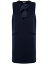 Dondup Shift Mini Dress In Blue