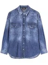 Dondup Denim Shirt In Blue