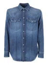 Dondup Western Denim Shirt In Blue