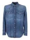 Dondup Western Denim Shirt In Blue
