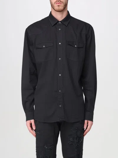 Dondup Lapel Shirt In Black