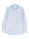 DONDUP SHIRT WITH LIGHT BLUE STRIPED MICRO PATTERN