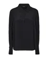 Dondup Black Button-down Long Sleeve Shirt With Classic Collar In Black