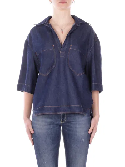 Dondup Shirts In Blu Blu E Verdi