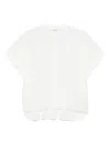 Dondup White Shirt In Cotton And Linen With Short-sleeves In White