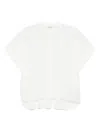 Dondup White Shirt In Cotton And Linen With Short-sleeves In White