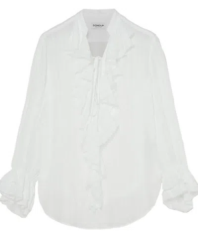 Dondup Bright White Cotton Shirt