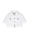 Dondup Short-sleeve Denim Jacket In 白色